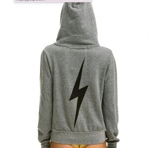 Aviator National bolt hoodie - grey size large